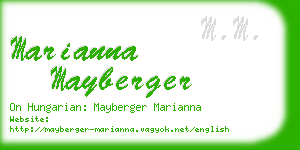 marianna mayberger business card